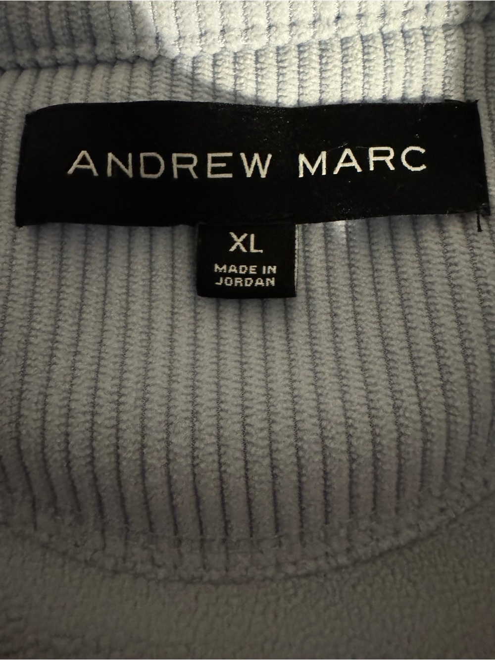 Andrew Marc Women’s XL Light Blue Ribbed Full Zip Jacket - Picture 2 of 7